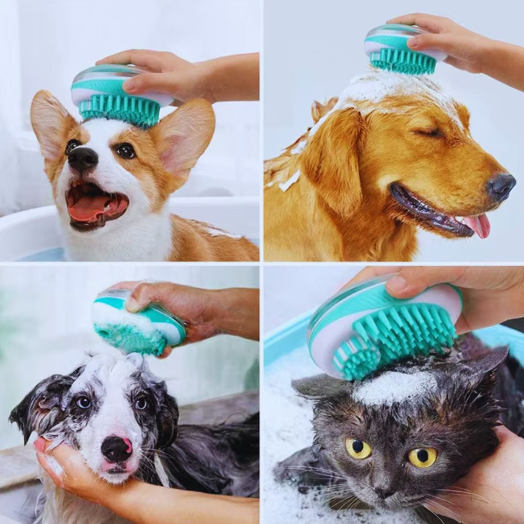Haarpflegebürste Für Haustiere Mit Shampoospender