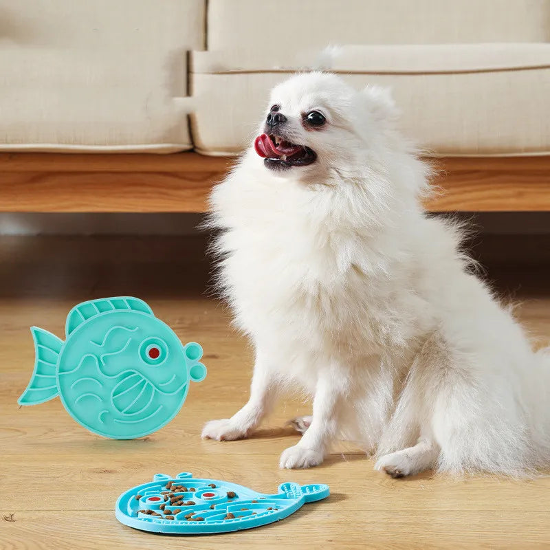 Haustier Spielzeug mit Futterrätsel - Fisch Design Interaktiv und Stressreduzierend für Hunde und Katzen