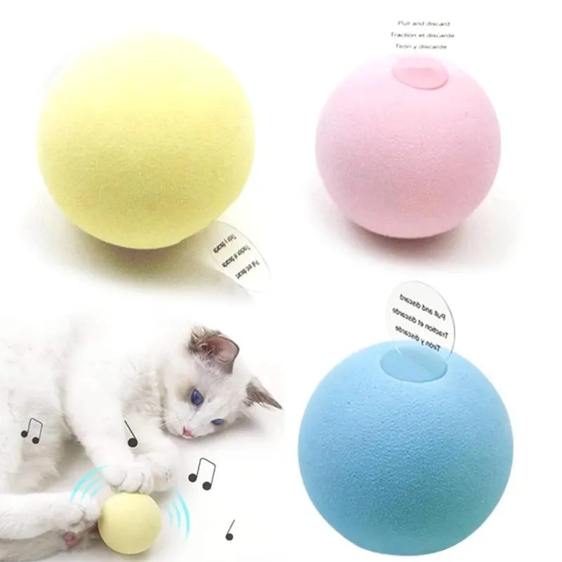 Interaktiver Katzenball mit Musik und LED-Lichtern für Katzen – Spielzeug für Haustiere