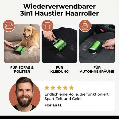 Wiederverwendbarer 3in1 Haustier Haarroller