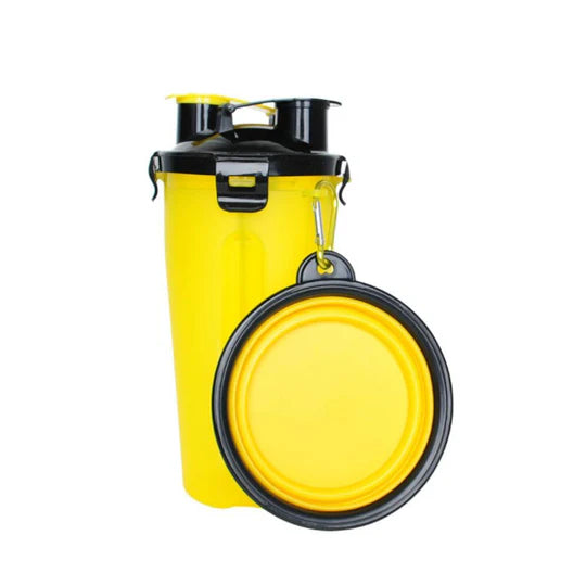 2-in-1 Tragbare Wasser- Und Futterflasche Für Haustiere