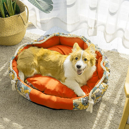 Langlebiges Hundebett mit Taschenfuntion und Kauseil