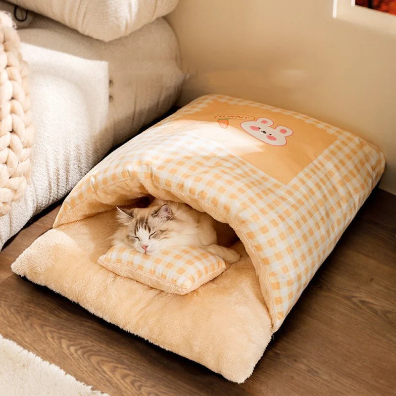 Katzen Premium Schlafsack Bett