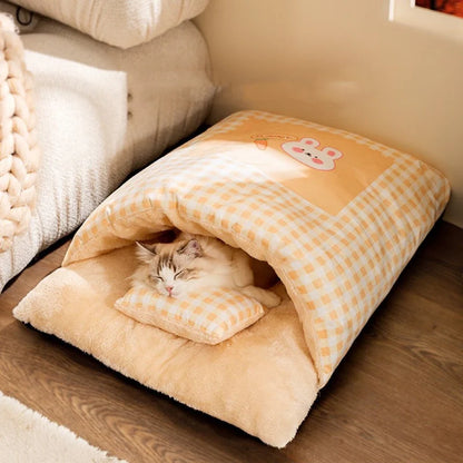 Katzen Premium Schlafsack Bett