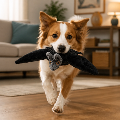 Berührungsaktiviertes Fledermaus-Hundespielzeug zum Flattern mit Katzenminze