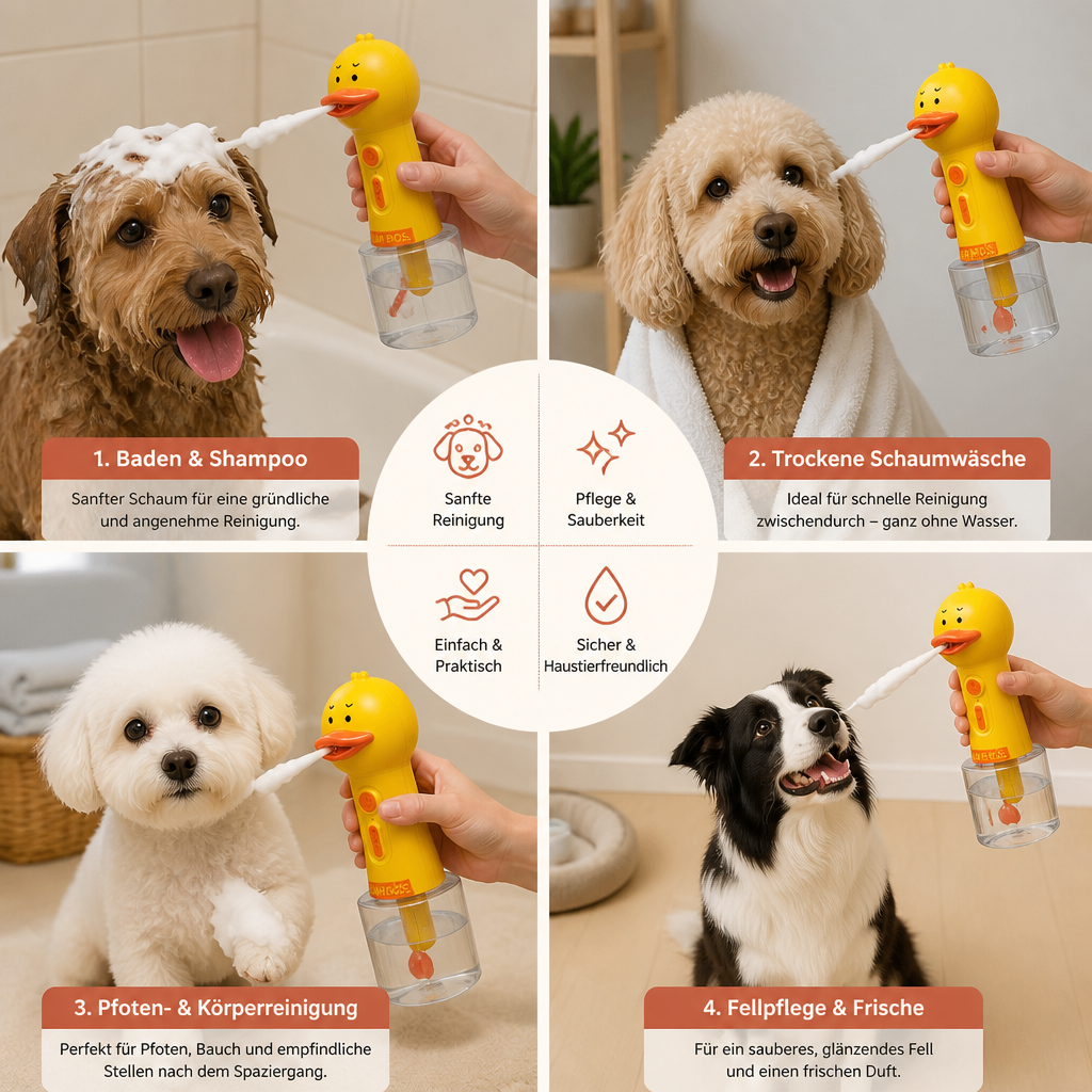 Automatic Duck – Schaumsprühgerät für Haustiere
