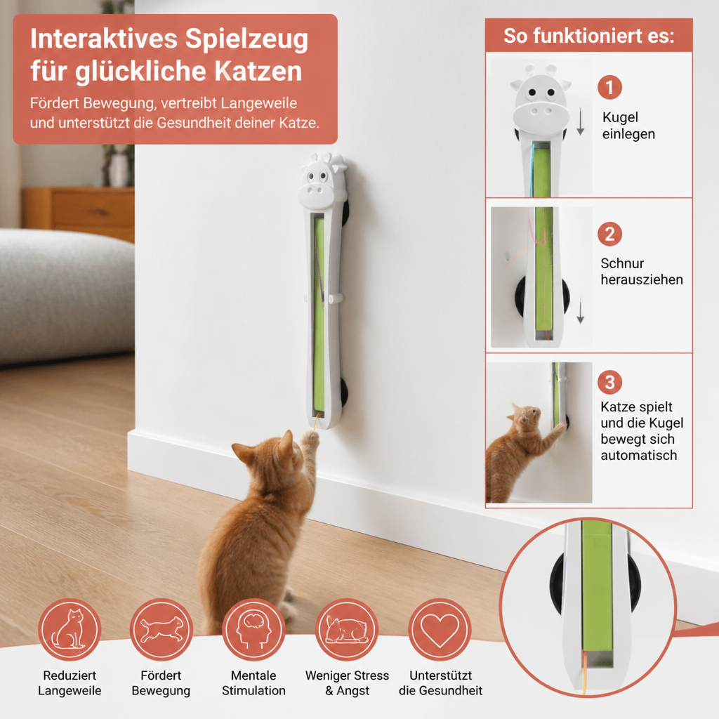 Automatisches Katzenspielzeug für interaktives und selbstständiges Spielen