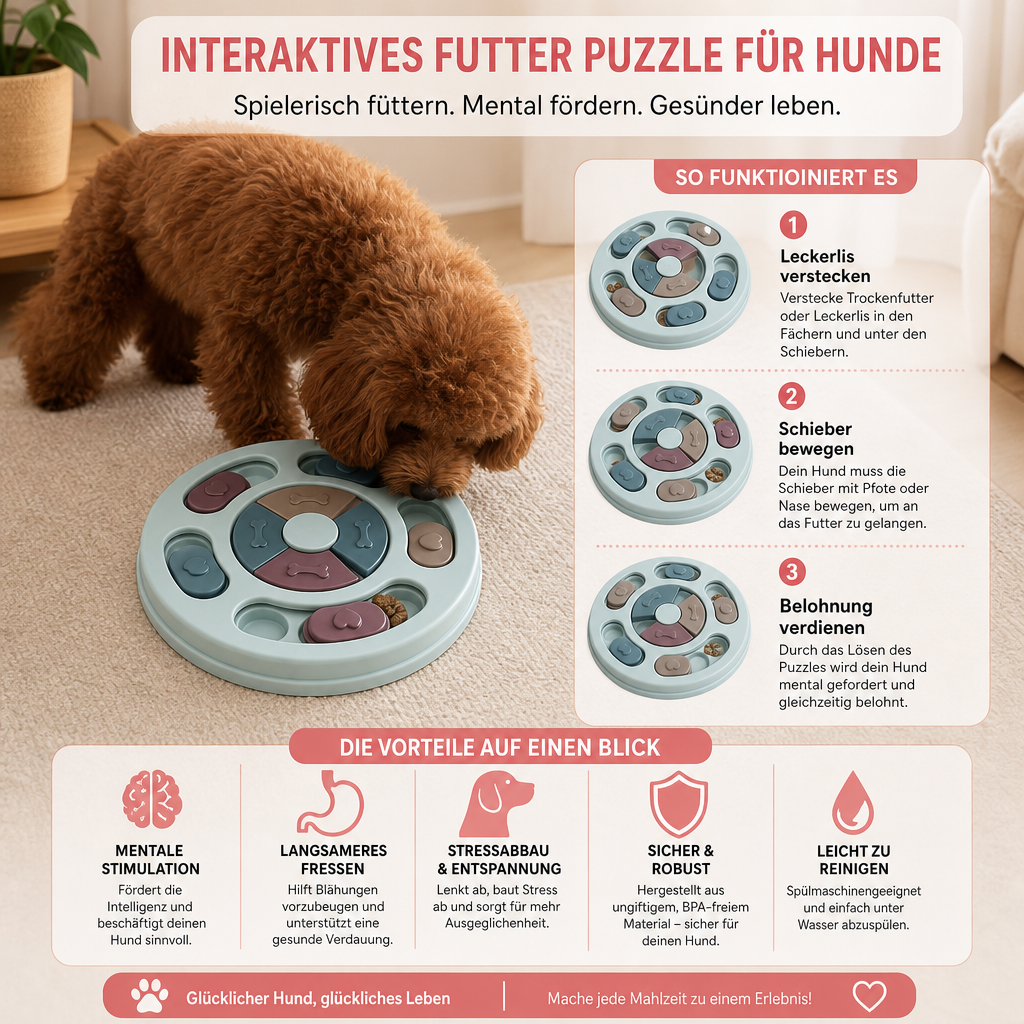 Interaktives Futter Puzzle für Hunde