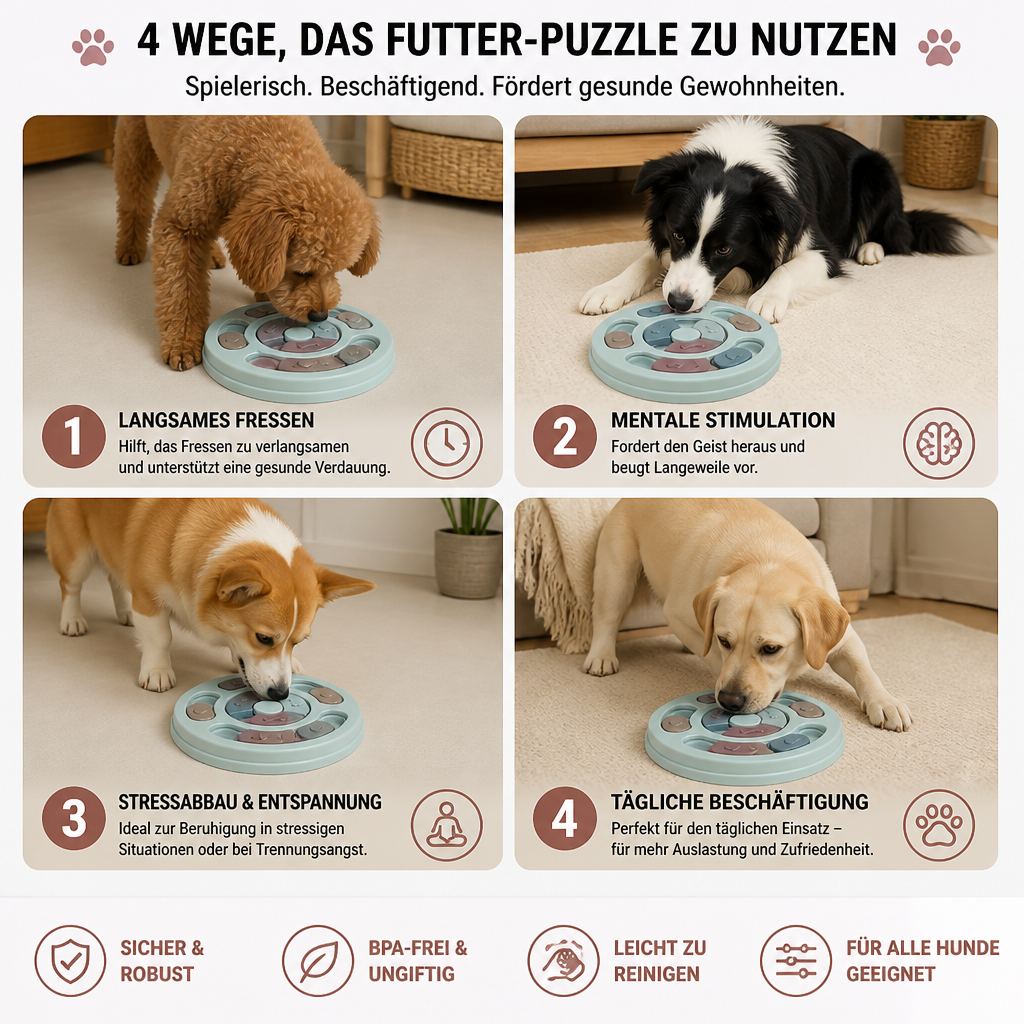 Interaktives Futter Puzzle für Hunde