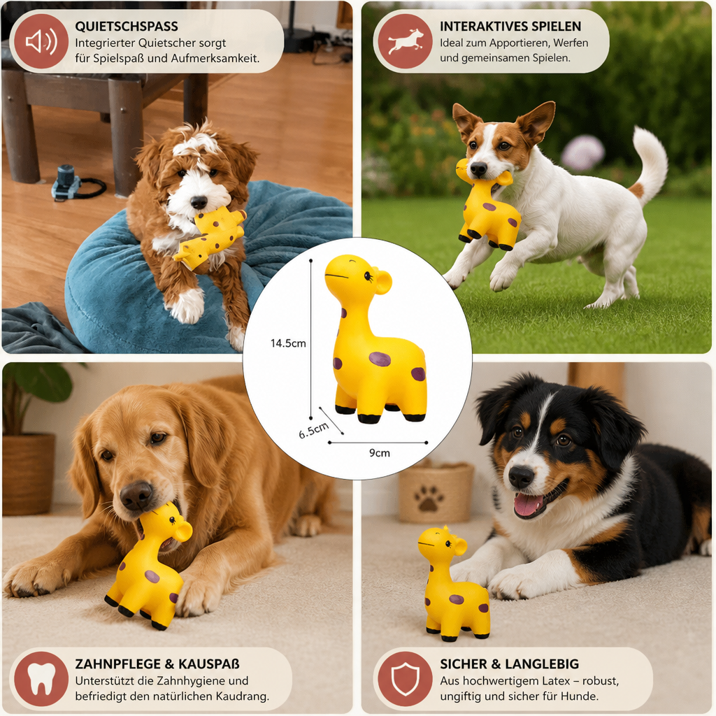 Quietschendes Latex-Kauspielzeug im Hirsch-Design für Hunde