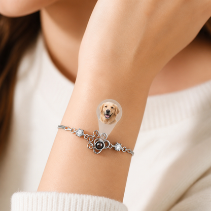 Personalisiertes Pfoten-Foto-Projektions-Andenkenarmband