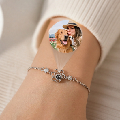 Personalisiertes Pfoten-Foto-Projektions-Andenkenarmband