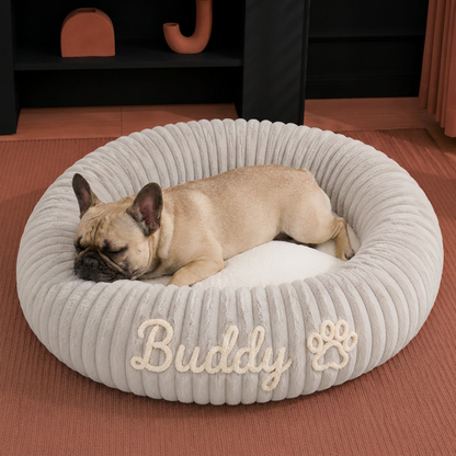 Personalisiertes Rundes Flauschiges Hundebett