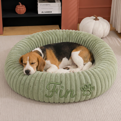 Personalisiertes Rundes Flauschiges Hundebett