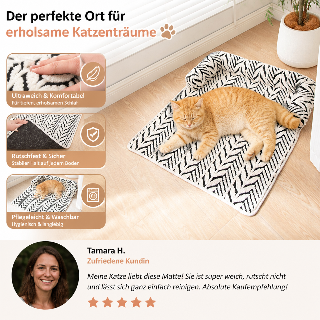 Ultraweiche orthopädische rutschfeste Katzenbettmatte