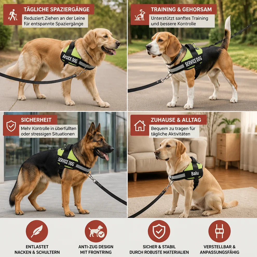Personalisiertes Anti-Zug-Hundegeschirr mit vorderem D-Ring – zur Entlastung von Nacken und Schultern entwickelt