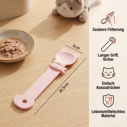 Leckerlöffel für Katzen – Nassfutter- & Snackspender mit langem Griff