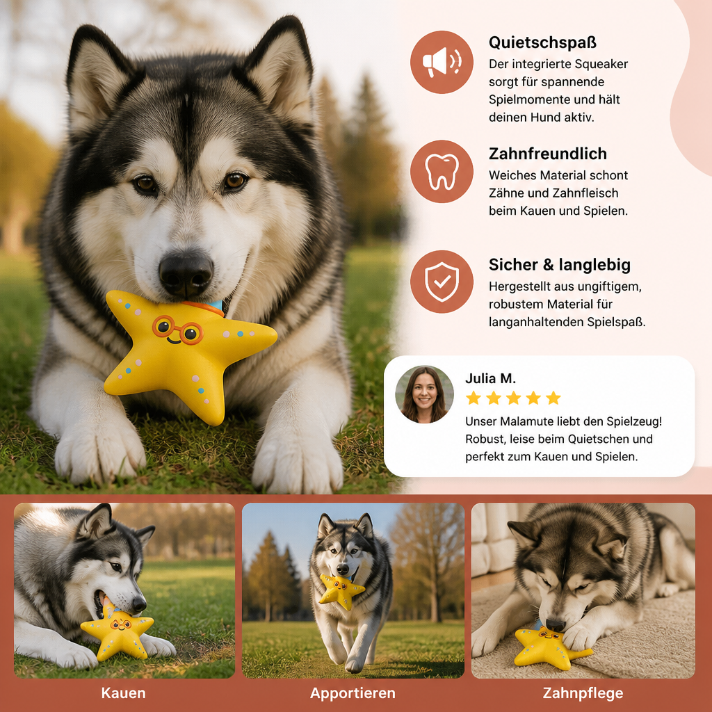 Süßes Quietschspielzeug im Meerestier-Design für Hunde