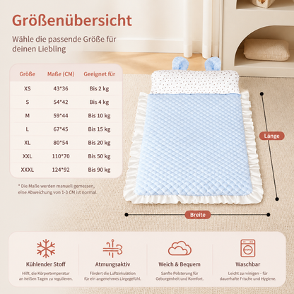 Kühlendes Hundebett für heiße Tage – weich, waschbar & bequem