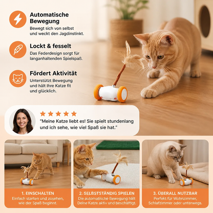 Selbstbewegendes Spielzeug mit Federn für Katzen