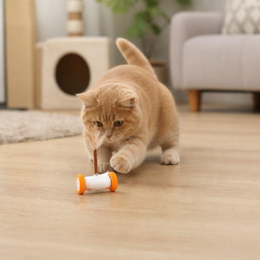 Selbstbewegendes Spielzeug mit Federn für Katzen