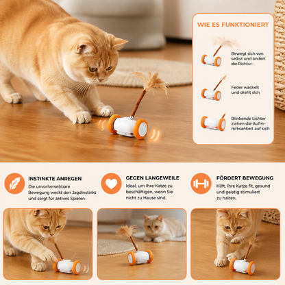 Selbstbewegendes Spielzeug mit Federn für Katzen