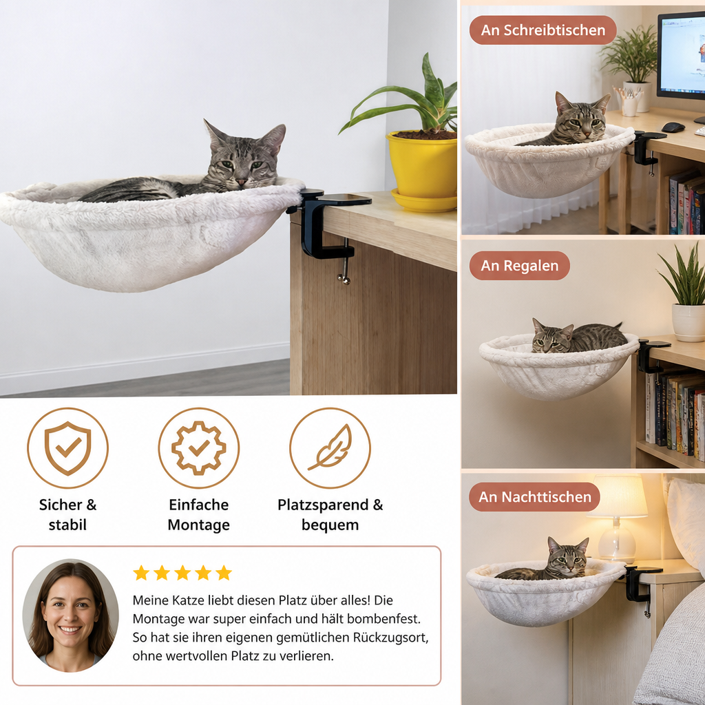 Hochwertige Hängematte für Katzen für Schreibtische und Regale