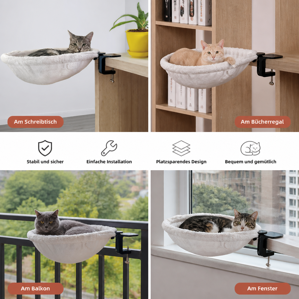 Hochwertige Hängematte für Katzen für Schreibtische und Regale