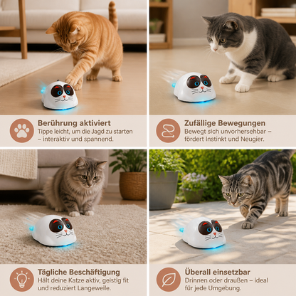 Berührungsgesteuertes intelligentes Katzenspielzeug in Roboterform