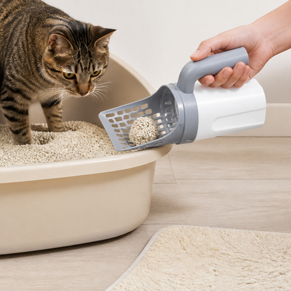 Katzenstreuschaufel mit Beutelhalter für Schnelle und Saubere Reinigung