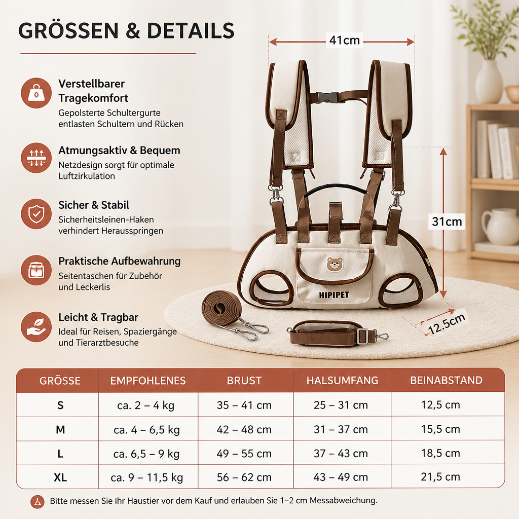 Verstellbare Haustier Schultertasche für Kleine Hunde und Katzen