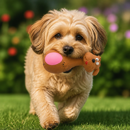 Robustes, umweltfreundliches Latex-Hundespielzeug mit Quietscher & Zahnpflege