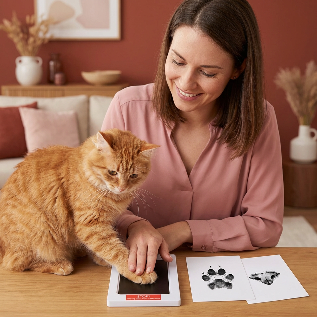 Haustier Pfoten- & Nasenabdruck-Set – DIY Erinnerungsset für Katzen