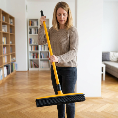Tierhaar-Entferner Besen mit Teleskopstiel – Für Teppich, Sofa & Tierbetten