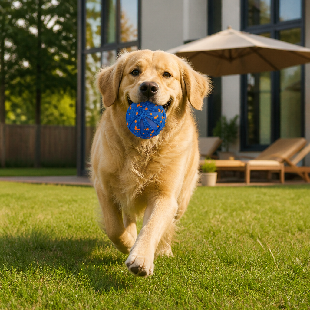 Interaktiver, wiederaufladbarer Hundeball – intelligentes Roll- und Zahnpflege-Kauspielzeug