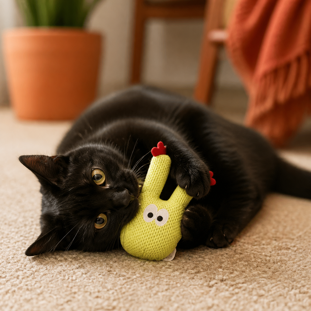 Mit Katzenminze gefülltes Kaktus-Zahnpflegespielzeug für Katzen