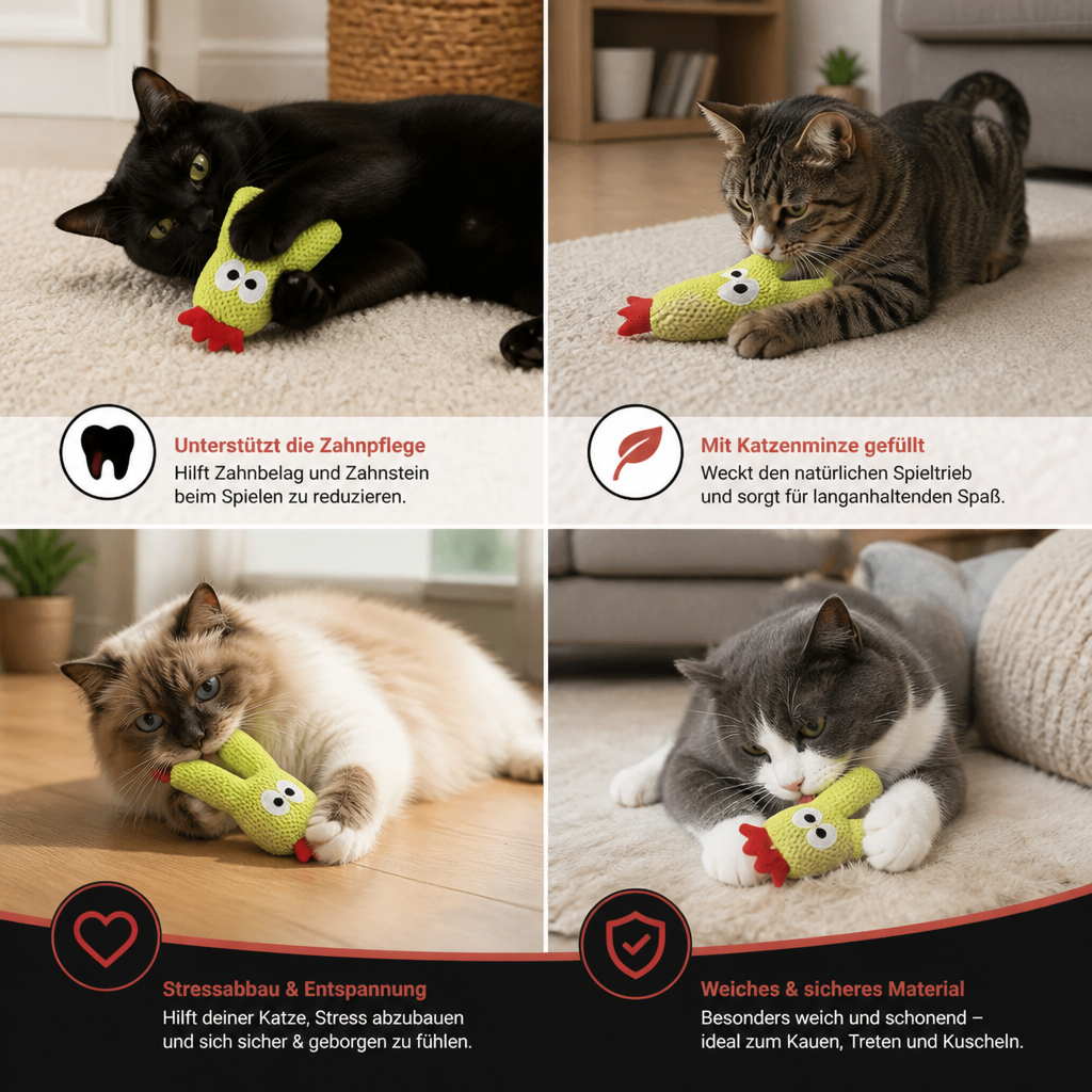Mit Katzenminze gefülltes Kaktus-Zahnpflegespielzeug für Katzen