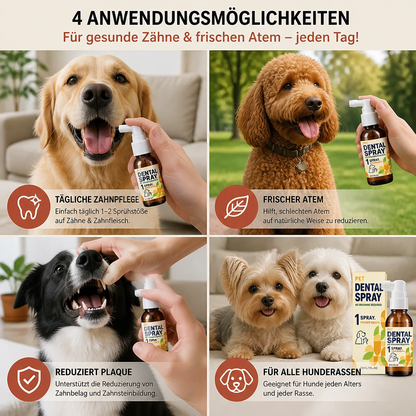 Zahnpflege-Spray gegen Zahnstein für Hunde – Hilft, Plaque zu reduzieren & den Atem zu erfrischen