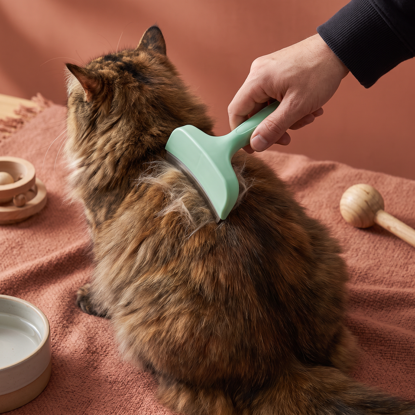 Unterwollrechen für Katzen – Extra breites Fellpflegewerkzeug für lose Haare & langes Fell