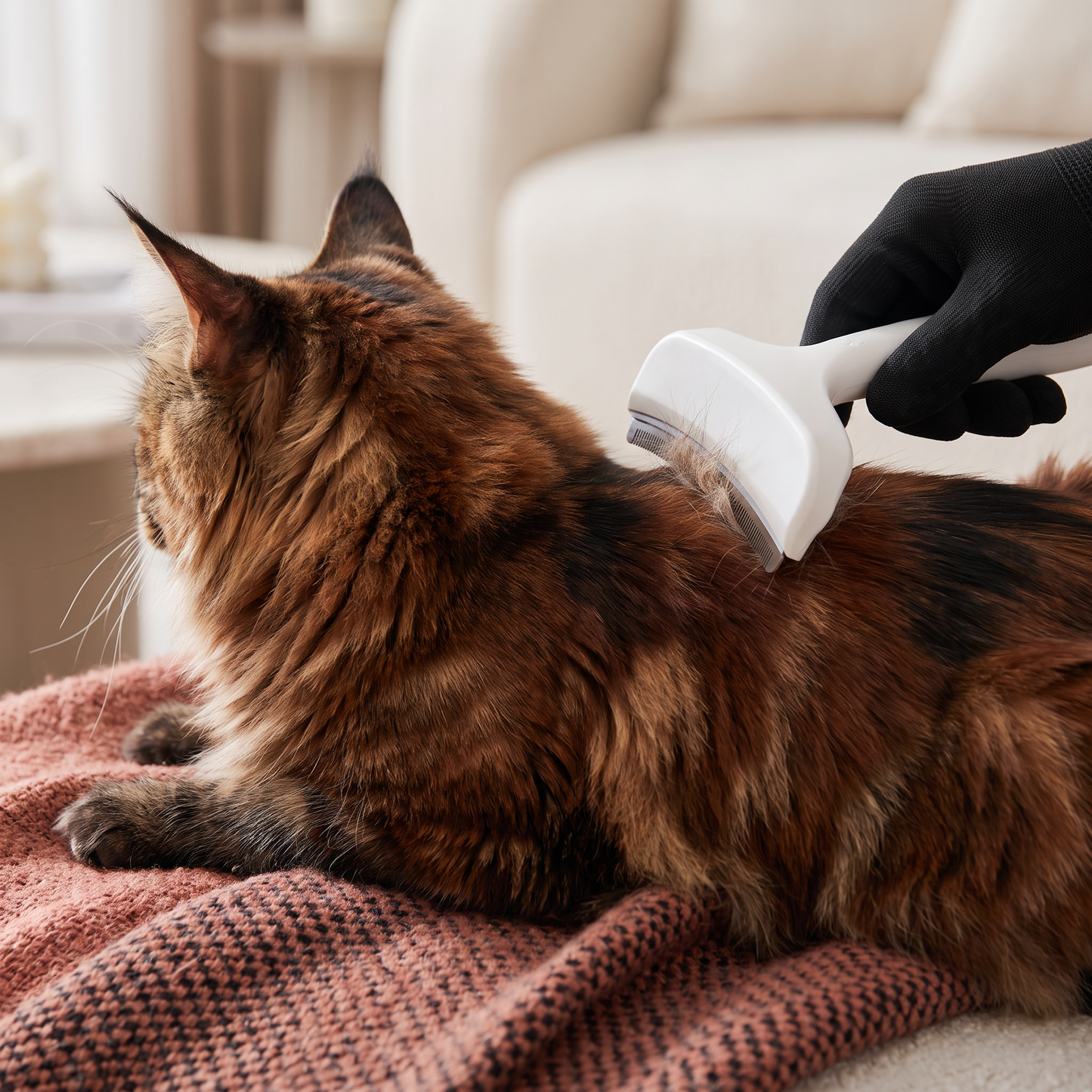 Unterwollrechen für Katzen – Extra breites Fellpflegewerkzeug für lose Haare & langes Fell