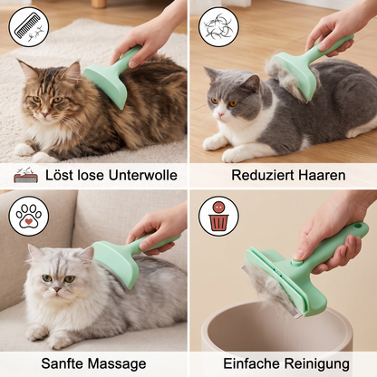 Unterwollrechen für Katzen – Extra breites Fellpflegewerkzeug für lose Haare & langes Fell