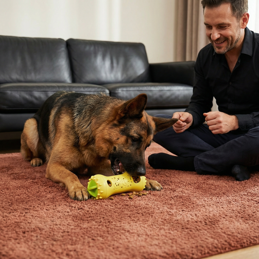 3-in-1 Hundespielzeug – Slow Feeder, Snackspender & Zahnpflege