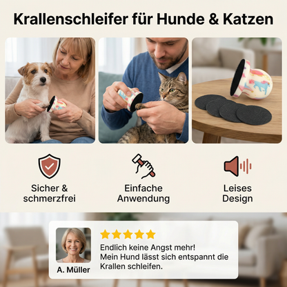 Krallenschleifer für Hunde & Katzen – Sicherer & einfacher Nageltrimmer