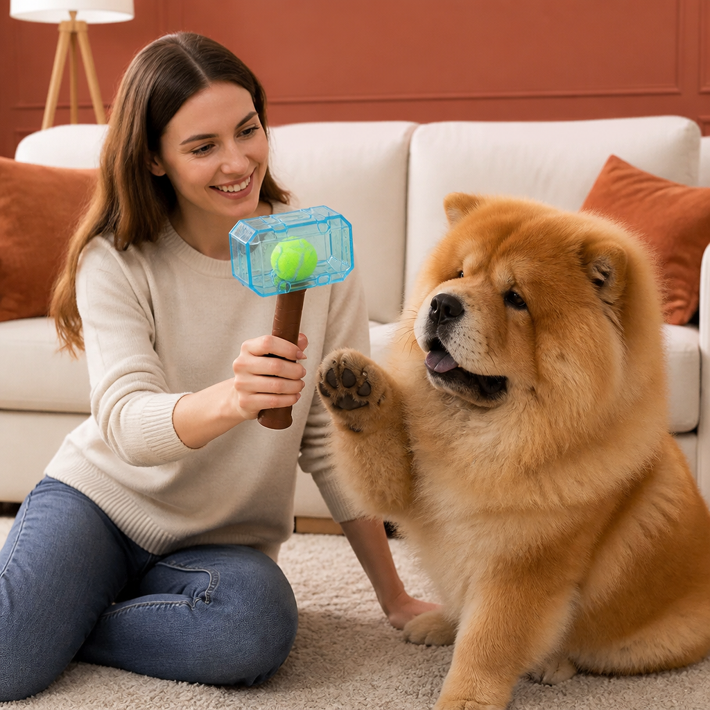 Robustes Quietsch-Hammer-Kauspielzeug für Hunde