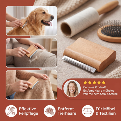 2-in-1-Kamm zur Fellpflege und Haarentfernung für Tierfell, Möbel und Textilien