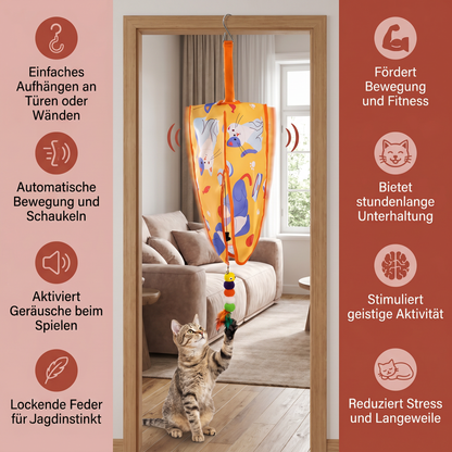 Automatisches hängendes Katzenspielzeug mit Federlockern und Geräuschen