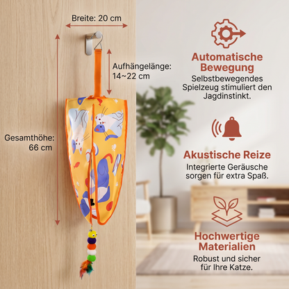 Automatisches hängendes Katzenspielzeug mit Federlockern und Geräuschen