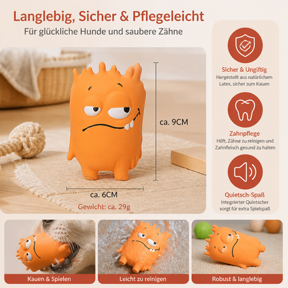 Langlebiges Quietsch-Hundespielzeug aus natürlichem Monster-Latex zur Zahnpflege