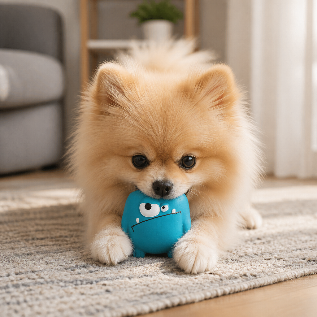 Langlebiges Quietsch-Hundespielzeug aus natürlichem Monster-Latex zur Zahnpflege