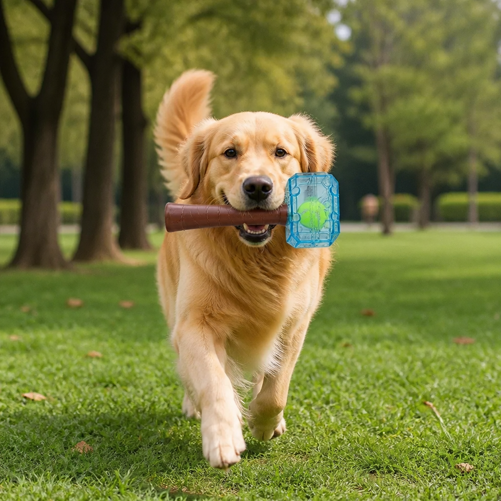 Robustes Quietsch-Hammer-Kauspielzeug für Hunde